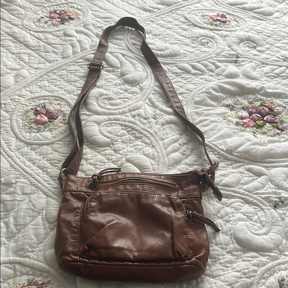 Brown Leather Crossbody Bag